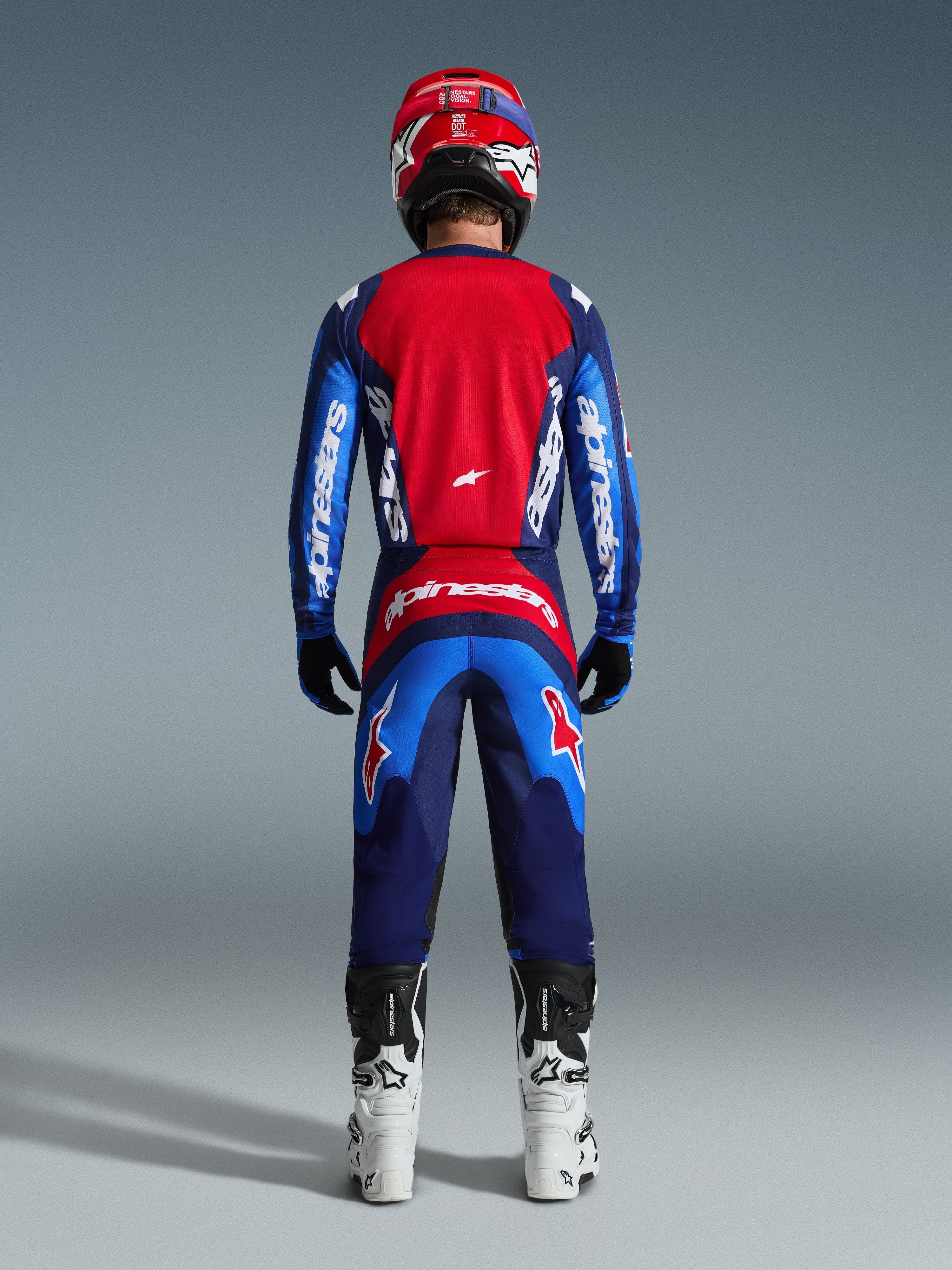 バイクウェア・装備 Alpinestars Racing Jersey 90s 2026 Fluid Grid - Blue MX Jersey | Alpinestars®