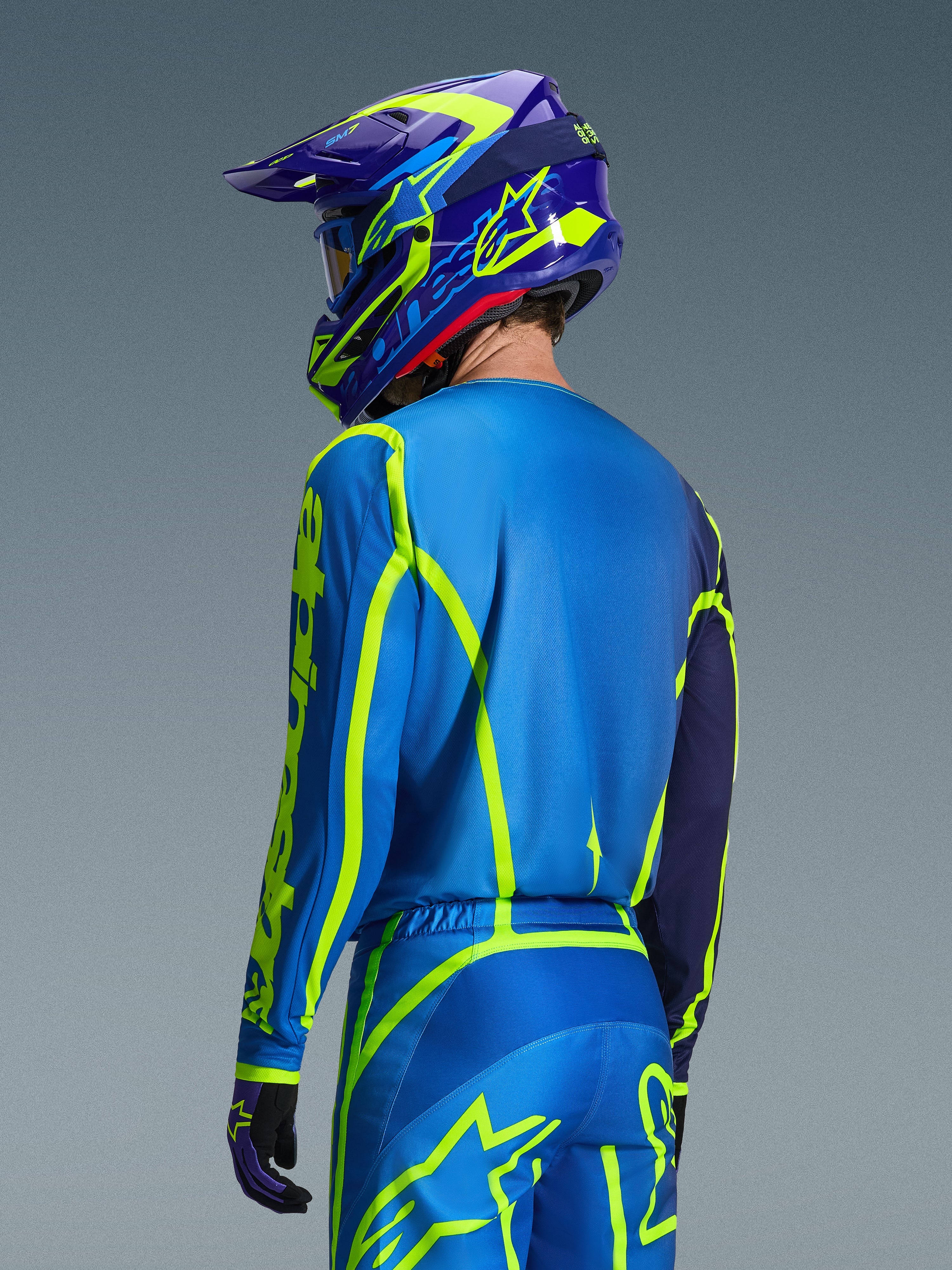 2026 Fluid Apex - Blue Yellow MX Jersey | Alpinestars®