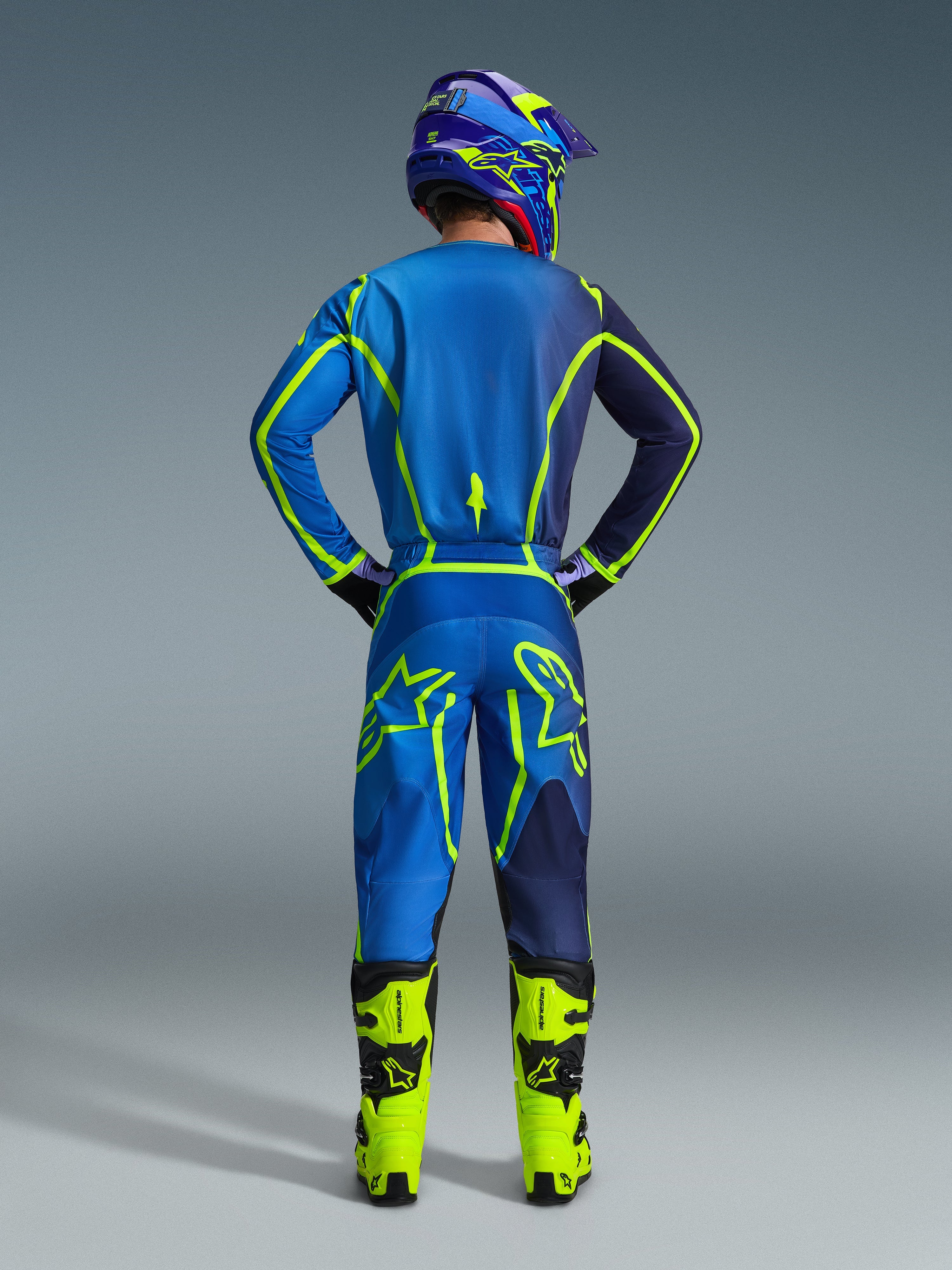 2026 Fluid Apex - Blue Yellow MX Jersey | Alpinestars®