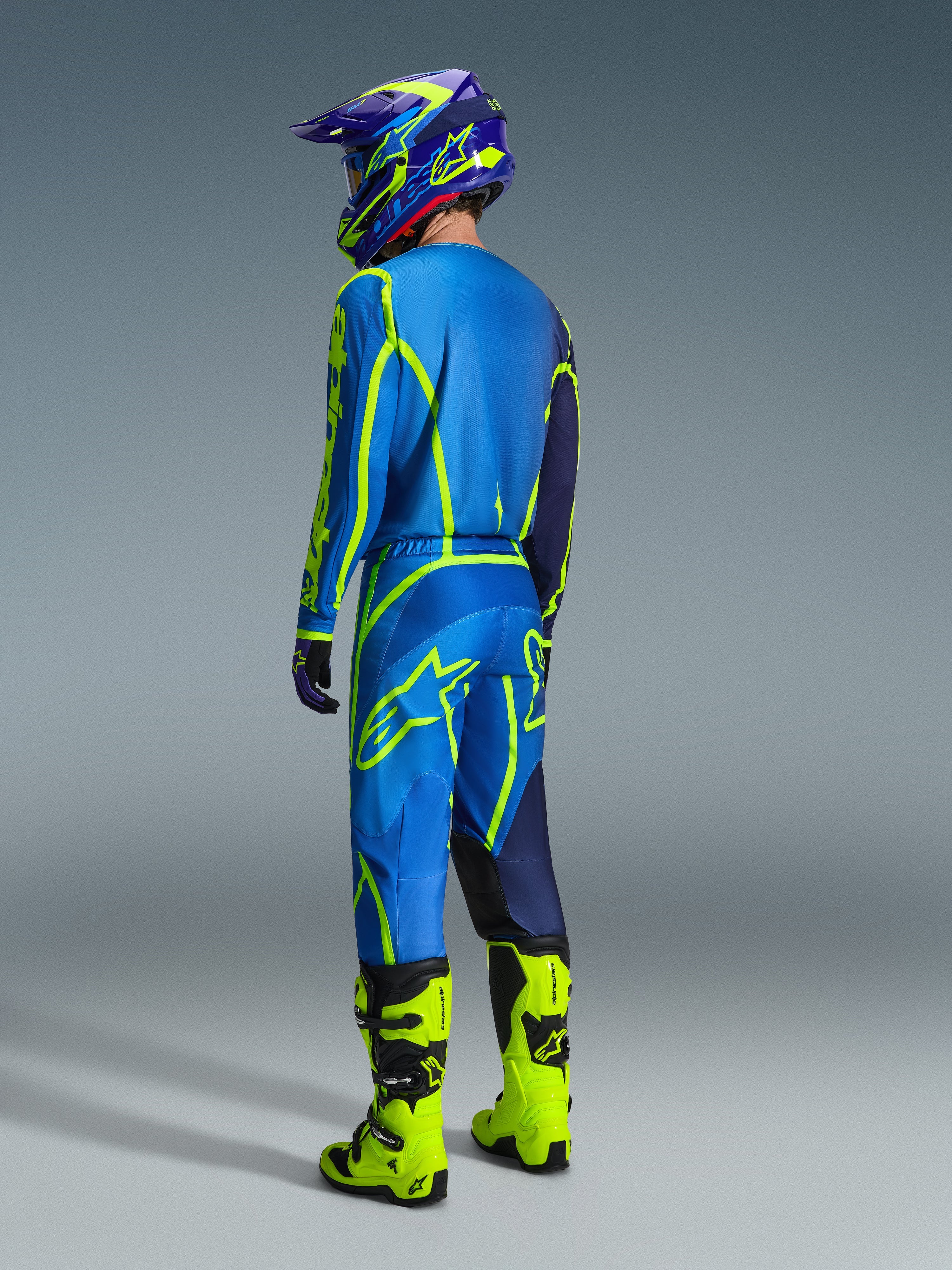 2026 Fluid Apex - Blue Yellow MX Jersey | Alpinestars®