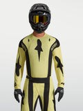 Alpinestars Techstar Atrox Jersey, yellow and black men's motocross jersey with athletic fit and laser-cut ventilation.