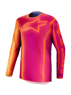 Alpinestars Fluid Kepler Jersey, purple and orange men's motocross top, moisture-wicking polyfabric construction.