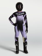 Alpinestars Stella Techstar Swan Pants, women's motocross pants in light violet and black, engineered for off-road performance.