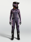 Alpinestars Stella Fluid Apex V2 motocross gear set in Graystone and Old Pink for women.