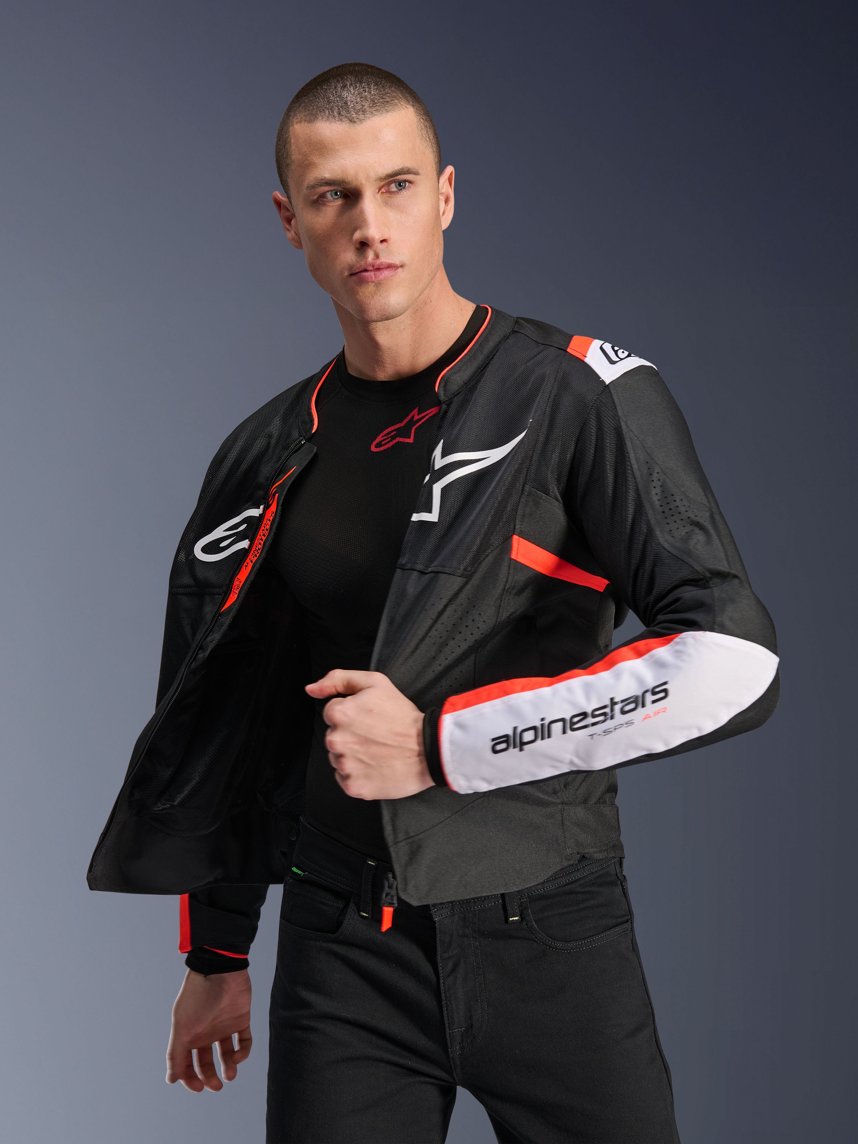 T-Sps Air V2 - Black Motorcycle Jacket | Alpinestars®