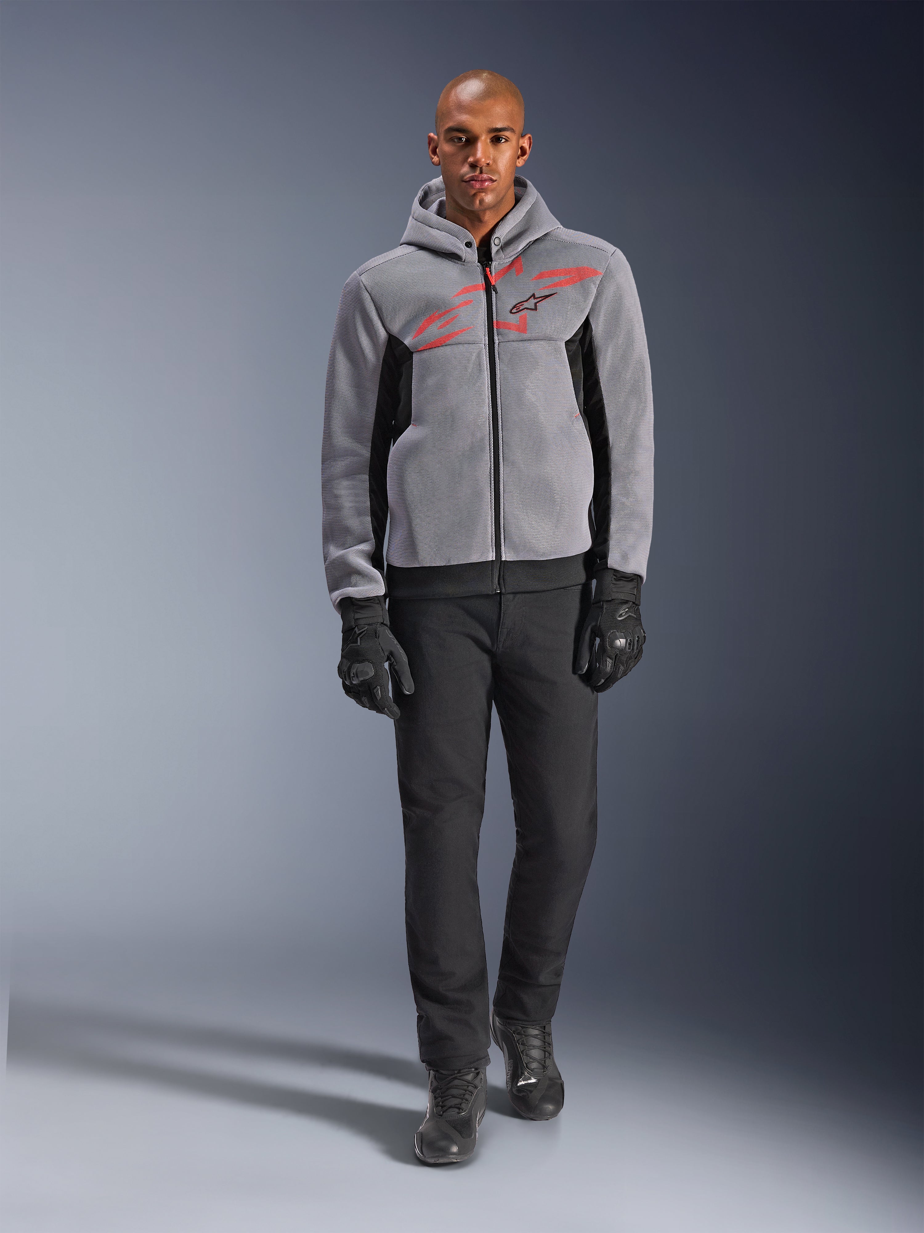 Chrome Superairflow - Red Motorcycle Hoodie | Alpinestars®