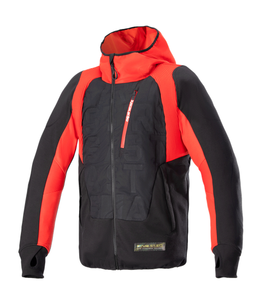Alpinestars ブラック/レッド ハイブリッド3シーズンジャケット MO.ST.EQ Hybrid Hooded - Red Motorcycle Jacket | Alpinestars®