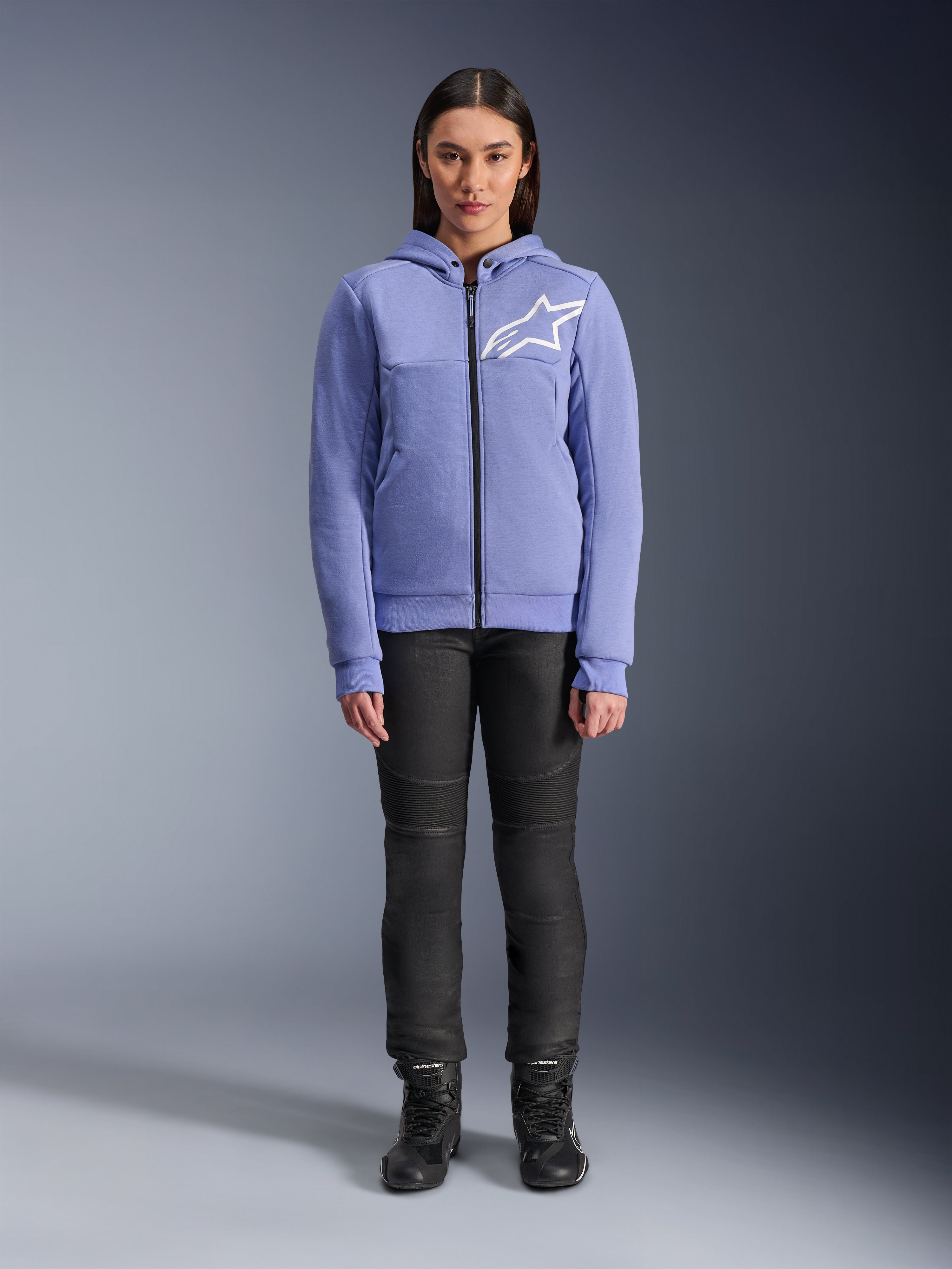 Woman Stella Chrome V2 Sport - Motorcycle Hoodie | Alpinestars®