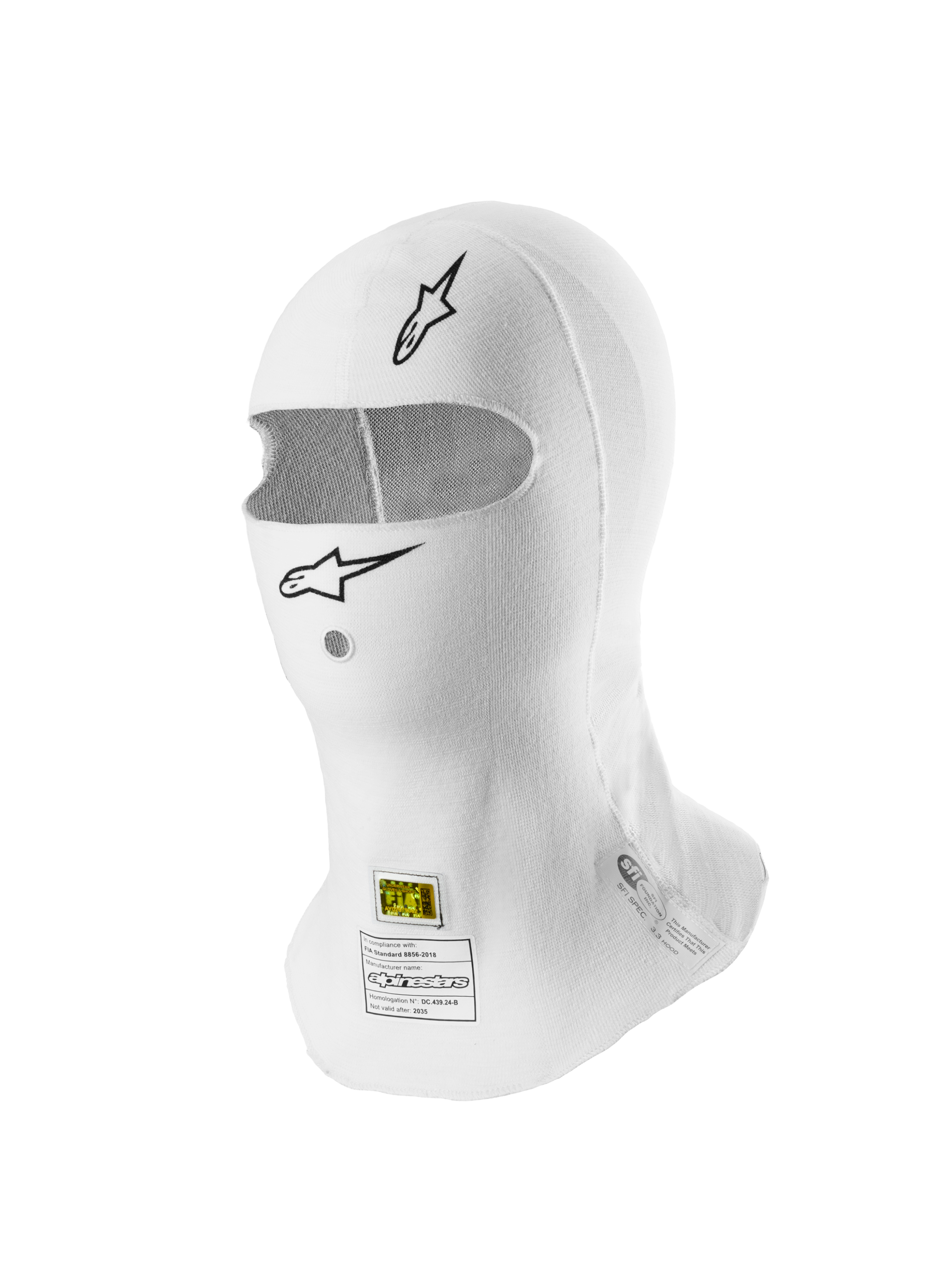 ZX Evo V3 Balaclava FIA/SFI - White Auto Balaclava | Alpinestars®