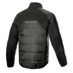 Alpinestars AMT Thermal Liner, Black Thermal Mid-layer Jacket, Rear view featuring quilted 3L Ripstop construction, PrimaLoft insulation, and Alpinestars branding on the upper back