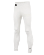 Alpinestars Race Bottom FIA, Auto Racing Base Layer Pants, White with black logo patches, lightweight and flame-resistant textile, designed for wear under a driving suit