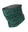 Alpinestars Neck Tube, Black with Teal Astars Logo Pattern, Lightweight Motorcycle Neck Gaiter, Silky Wind-Resistant Base Layer, Unisex Protective Accessory