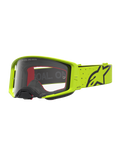 Alpinestars Supertech Vesta Motocross Goggles in fluo yellow and black with a clear lens for racing performance.