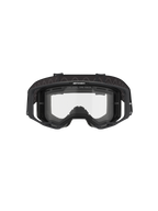 Alpinestars Vision 8 Corp Goggles - Dual Pane, Motocross Goggles, Black frame with Clear dual-pane lens, front view showing outriggers and "ONE GOAL. ONE VISION." branding, technical eye protection for off-road racing