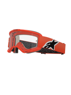 Alpinestars Vision 5 Corp Goggles, Motocross Goggles, Bright Orange, Clear lens, orange strap with black and white Alpinestars logo, thick black face foam, RAM-AIR ventilation slots, aerodynamic design for off-road racing