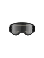 Alpinestars Vision 5 Corp Goggles, Motocross Goggles, Black with Mirror Silver lens, frontal view showing 'ONE GOAL. ONE VISION.' text and Alpinestars logo, sleek design for off-road and motocross racing
