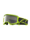 Alpinestars Vision 5 Rora Goggles, Black and Yellow Fluo Motocross Goggles with a Mirror Silver lens and RAM-AIR ventilation.