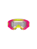 Alpinestars Vision 5 Wordmark Goggles, Motocross Goggles, Pink and Fluo Yellow with Clear Lens, vibrant gradient frame, wide woven strap with yellow branding, high-performance eye protection for off-road riding