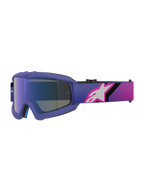Alpinestars Vision Youth Corp Goggles, Motocross Goggles, Purple and Fluo Pink, featuring a Mirror Blue lens and a gradient strap with a white Alpinestars logo, designed for off-road youth riders