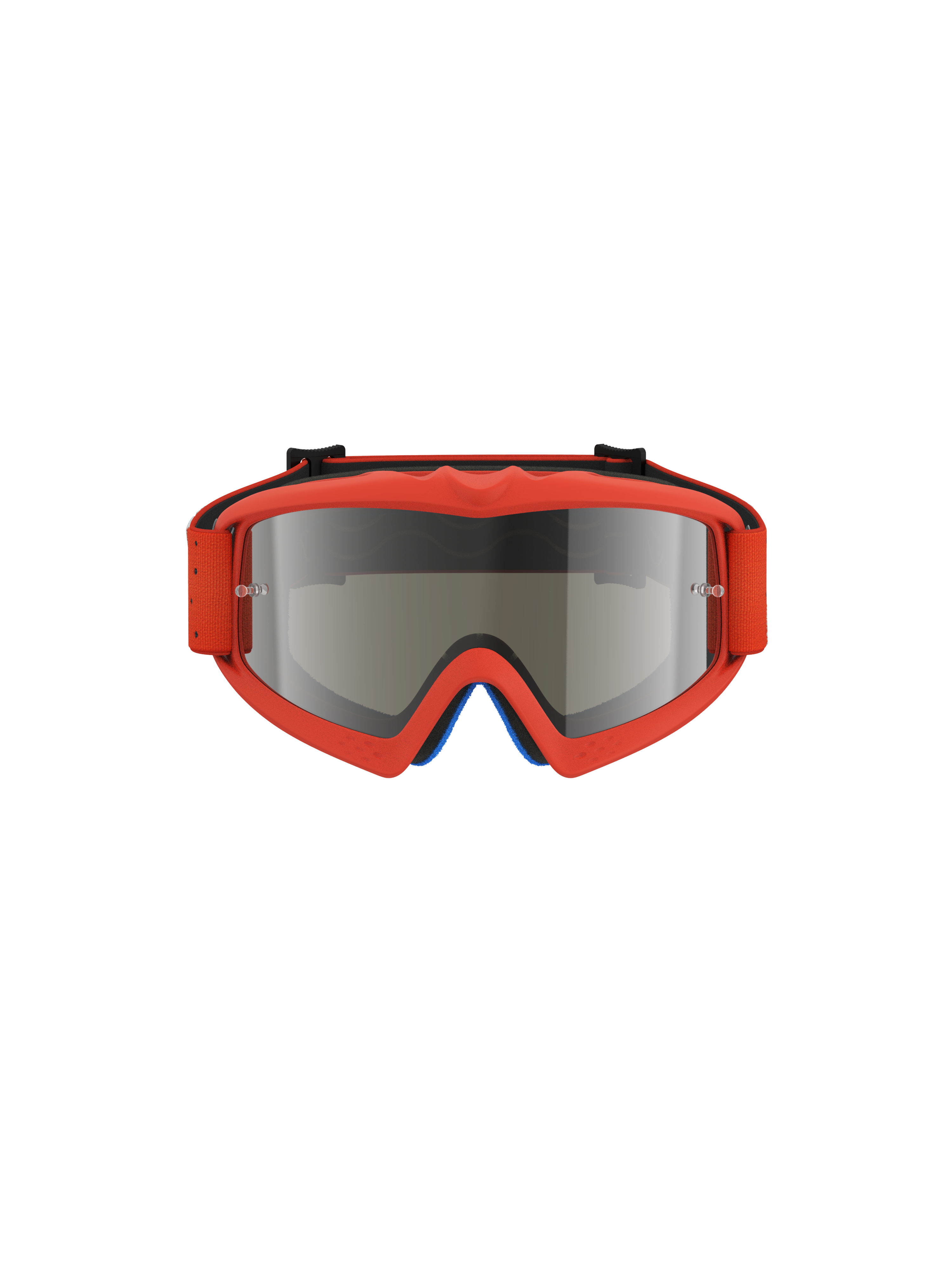 Alpinestars Vision Youth Vesta Goggles, Orange Motocross Eyewear with a Mirrored Silver anti-fog lens.