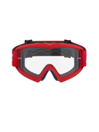 Alpinestars Vision Youth Blaze Goggles, Red and Clear, Youth Motocross Goggles featuring a flexible urethane frame, anti-fog polycarbonate lens with tear-off posts, front-facing view for off-road racing performance