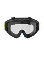 Alpinestars Vision Youth Hollow Goggles, Motocross Goggles, Charcoal and Fluo Yellow, clear anti-fog lens with tear-off posts, black woven strap with fluorescent yellow accents, protective off-road eyewear for youth riders