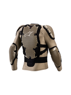Men's Alpinestars Bionic Action V3 Protection Jacket, Aluminum and Black Motocross Armor with CE Certified Back Protection.