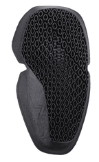 Alpinestars Nucleon Flex Plus Knee Protector, Black, motorcycle knee armor insert featuring a perforated open-cell honeycomb structure, ergonomic slim profile, and flexible design with embossed star logo