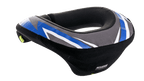 Alpinestars Youth Sequence Neck Roll, Neck Protector, Black Anthracite and Blue, ergonomic design with an extended tail for stability, grey textured panels with blue and white graphic accents, soft black inner lining, designed for youth motocross and karting safety