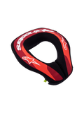 Alpinestars Youth Sequence Neck Roll, red and black motocross neck protection gear for young riders with white logos.