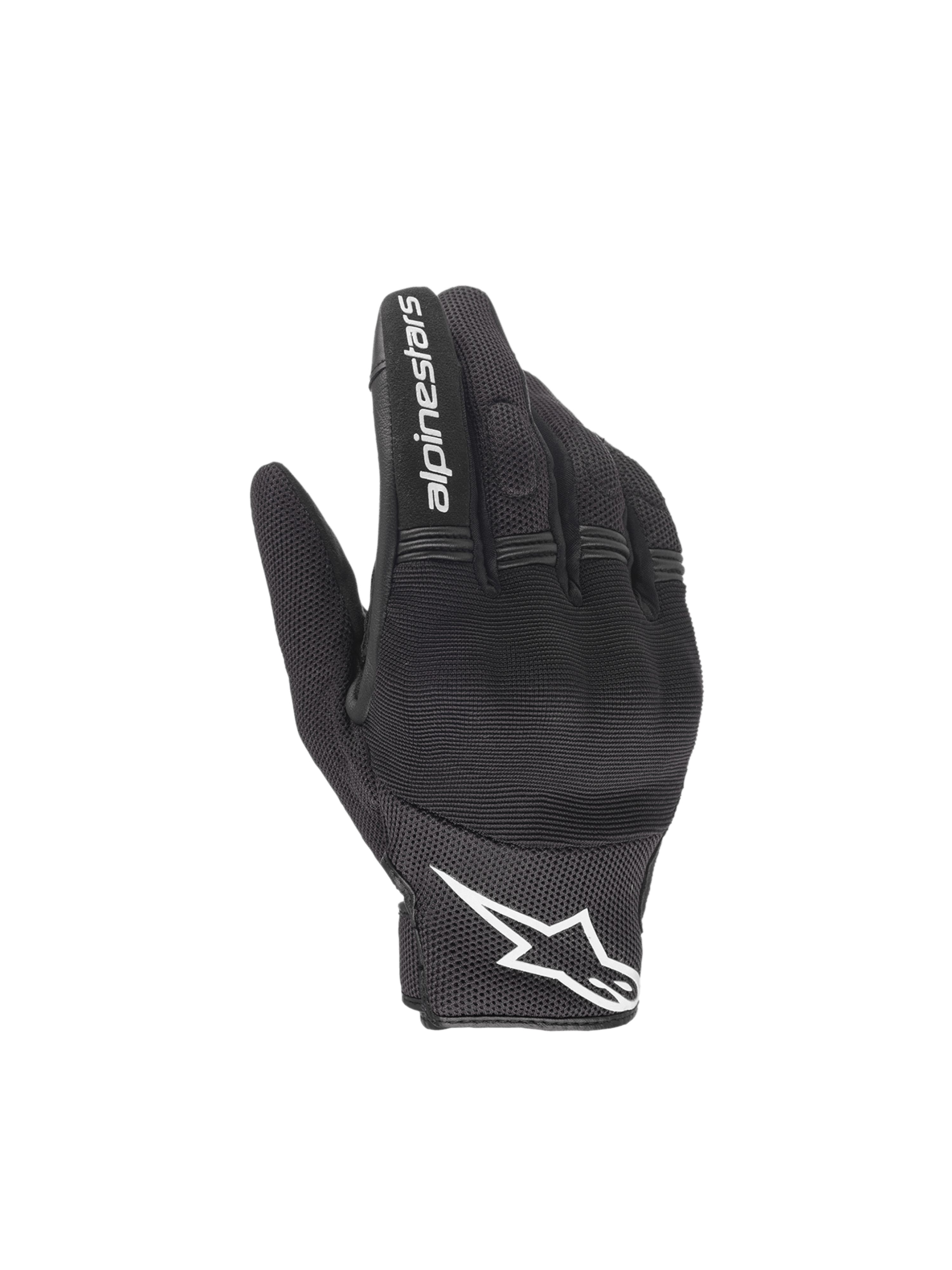 Alpinestars Copper Gloves, black and white urban motorcycle gloves featuring lightweight textile mesh.