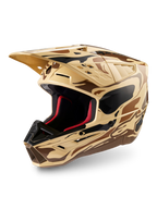 Alpinestars S-M5 Mineral Motocross Helmet, Dark Brown Kangaroo Matt camo, ECE 22.06 certified, advanced off-road protection.