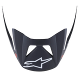 Alpinestars Visor Vector Tech A1, replacement cycling helmet visor, Black Light Gray Matt, featuring white A-star logo on front, durable plastic construction for MTB trail and enduro use