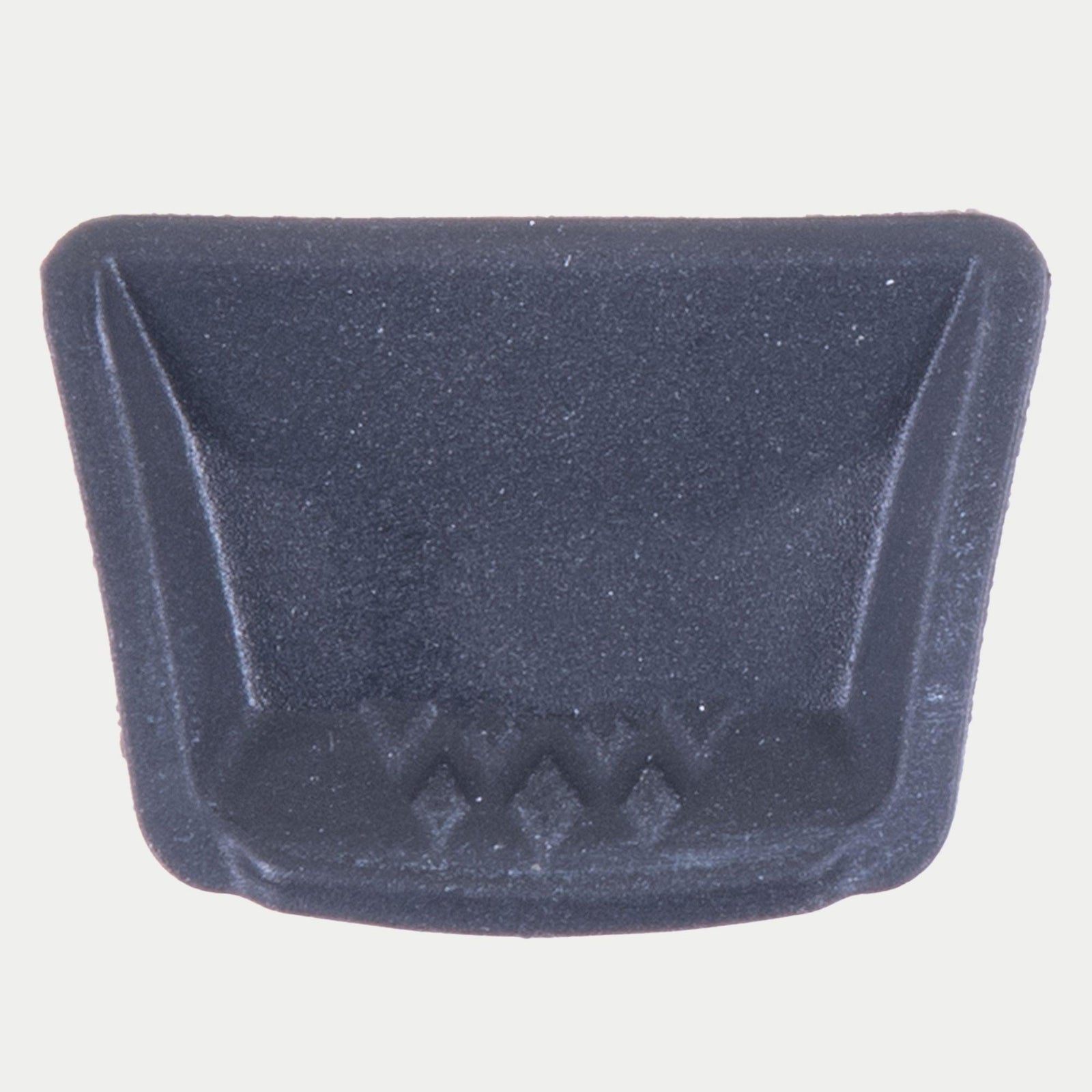 Alpinestars Supertech R10 Rubber Plug Chin Vent, Helmet Accessory, Black, molded rubber component for S-R10 helmet, featuring a textured trapezoidal design for secure ventilation management.