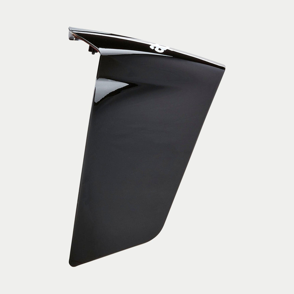 Alpinestars Supertech R10 Solid Race Spoiler, Helmet Accessory, Solid Black Glossy, aerodynamic replacement part with a polished finish and white logo detail