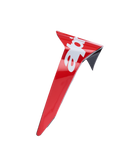 Alpinestars Supertech R10 Arius Standard Spoiler, Glossy Red and White, Aerodynamic Helmet Accessory, Replacement Spoiler with Black Trim and Logo Detail