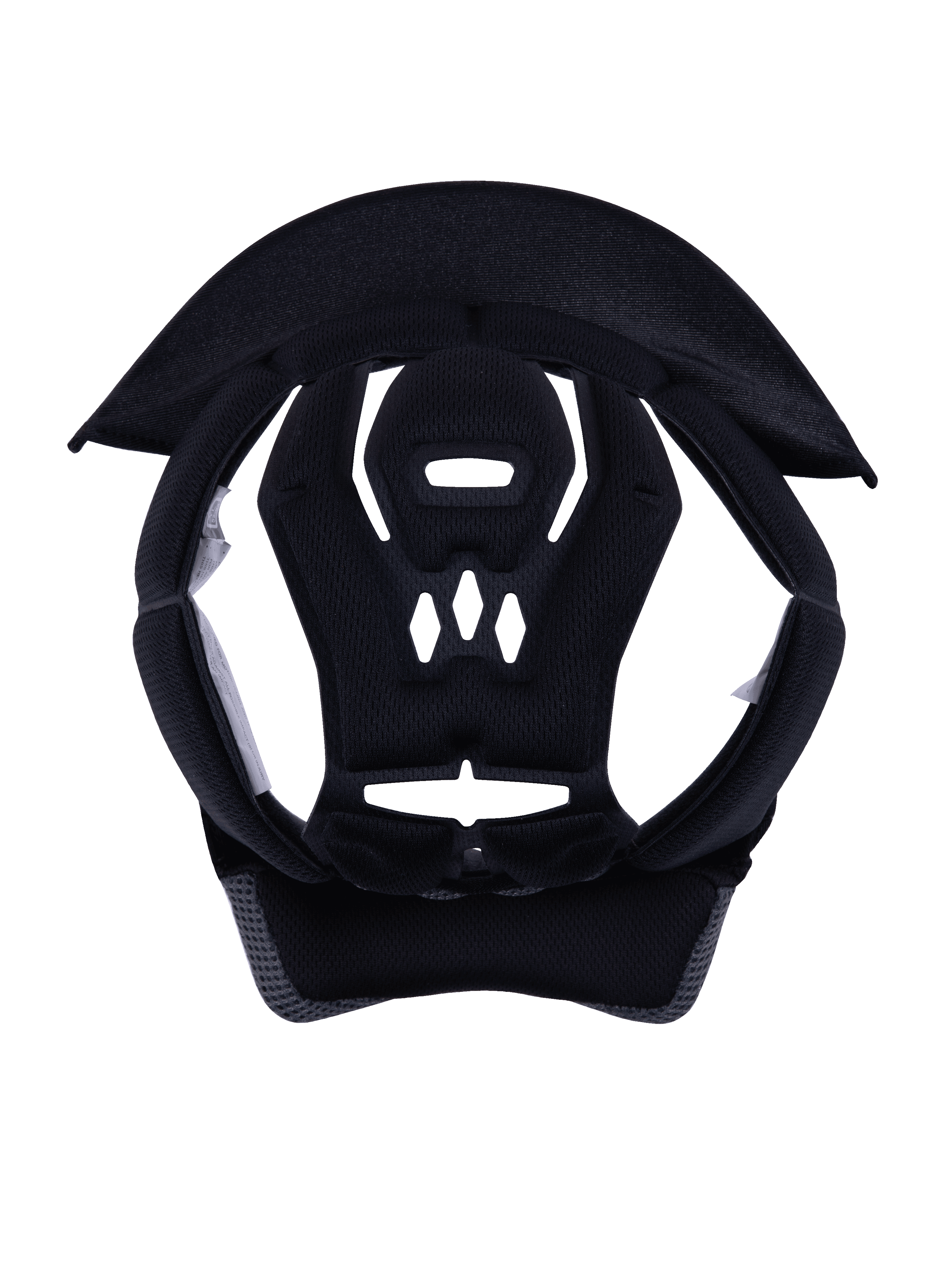 Alpinestars S-M3 Youth Crown Pad, Helmet Accessory, Gray, replacement interior liner with textured mesh padding, oval shape with geometric ventilation cut-outs for breathability, designed for SM3 Youth motocross helmets