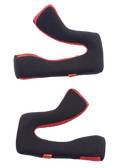 Alpinestars S-M5 Cheek Pads Replacement, Helmet Accessory, Black and Red, set of two ergonomic interior pads, breathable mesh construction with red piping, designed for motocross helmet comfort and fit