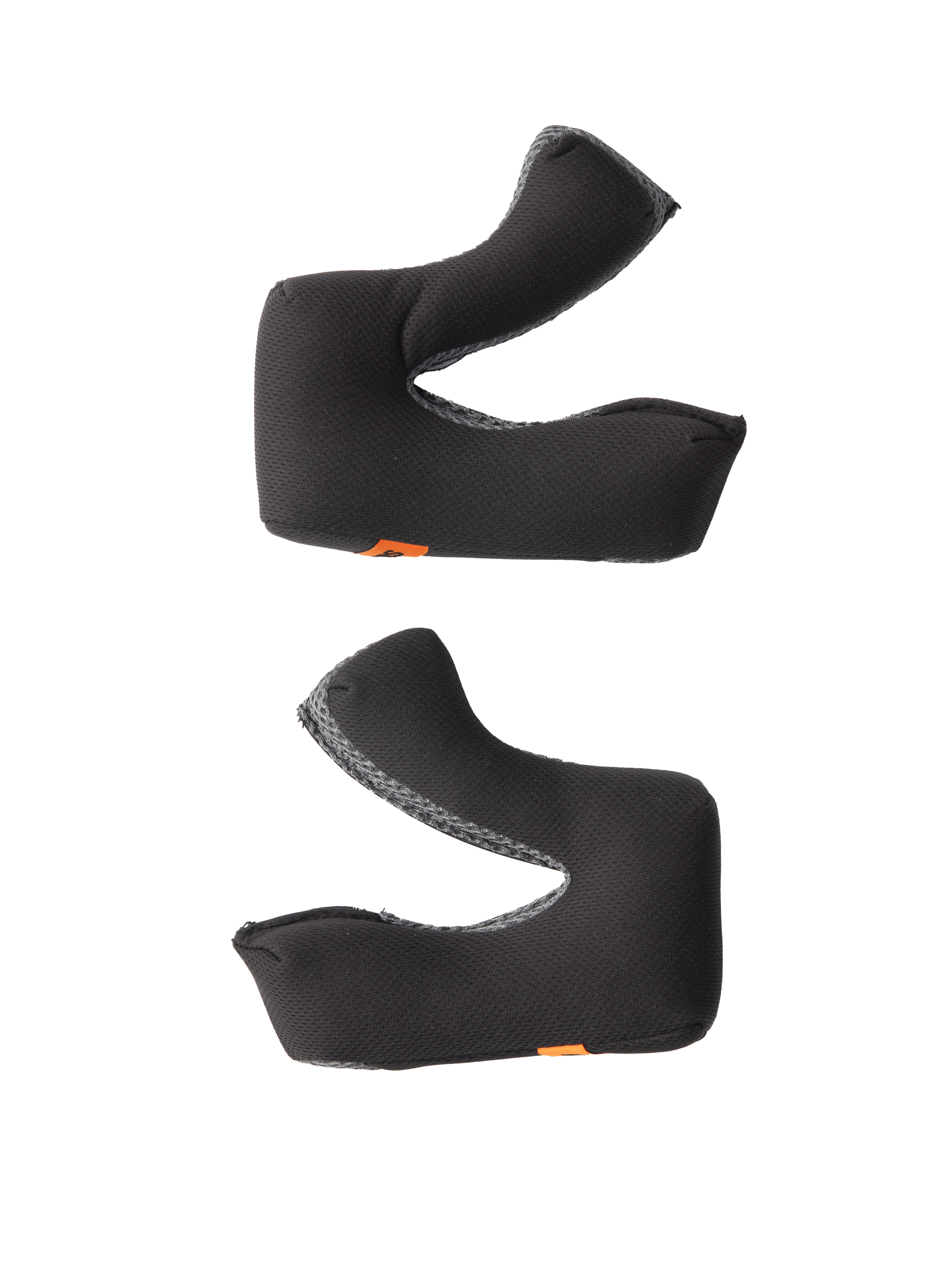 Alpinestars S-M3 Regular Cheek Pad Set, Helmet Accessories, Gray, set of left and right replacement cheek pads, contoured foam with moisture-wicking fabric, small orange logo tabs, designed for S-M3 off-road helmets