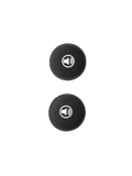 Alpinestars S-M7 Ear Pads Set, Motocross Helmet Accessories, Black circular foam pads with white speaker icons, replacement interior padding for enhanced comfort and fit in S-M7 helmets