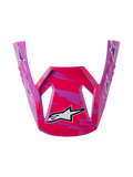 Alpinestars SM3 Falcon Visor ECE06, Motocross replacement peak in purple and pink fluo with glossy finish.