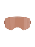 Alpinestars Supertech Goggle Lens, Copper Rose Tinted, injection-molded polycarbonate shield with built-in metal tear-off posts, featuring "ONE GOAL. ONE VISION." branding, off-road and motocross racing accessory