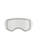 Alpinestars Supertech Dual Pane Roll Off Lens, Motocross Goggle Replacement Lens, Clear, dual-pane construction with a visible grey neoprene seal and side notches for roll-off film, transparent impact-resistant polycarbonate