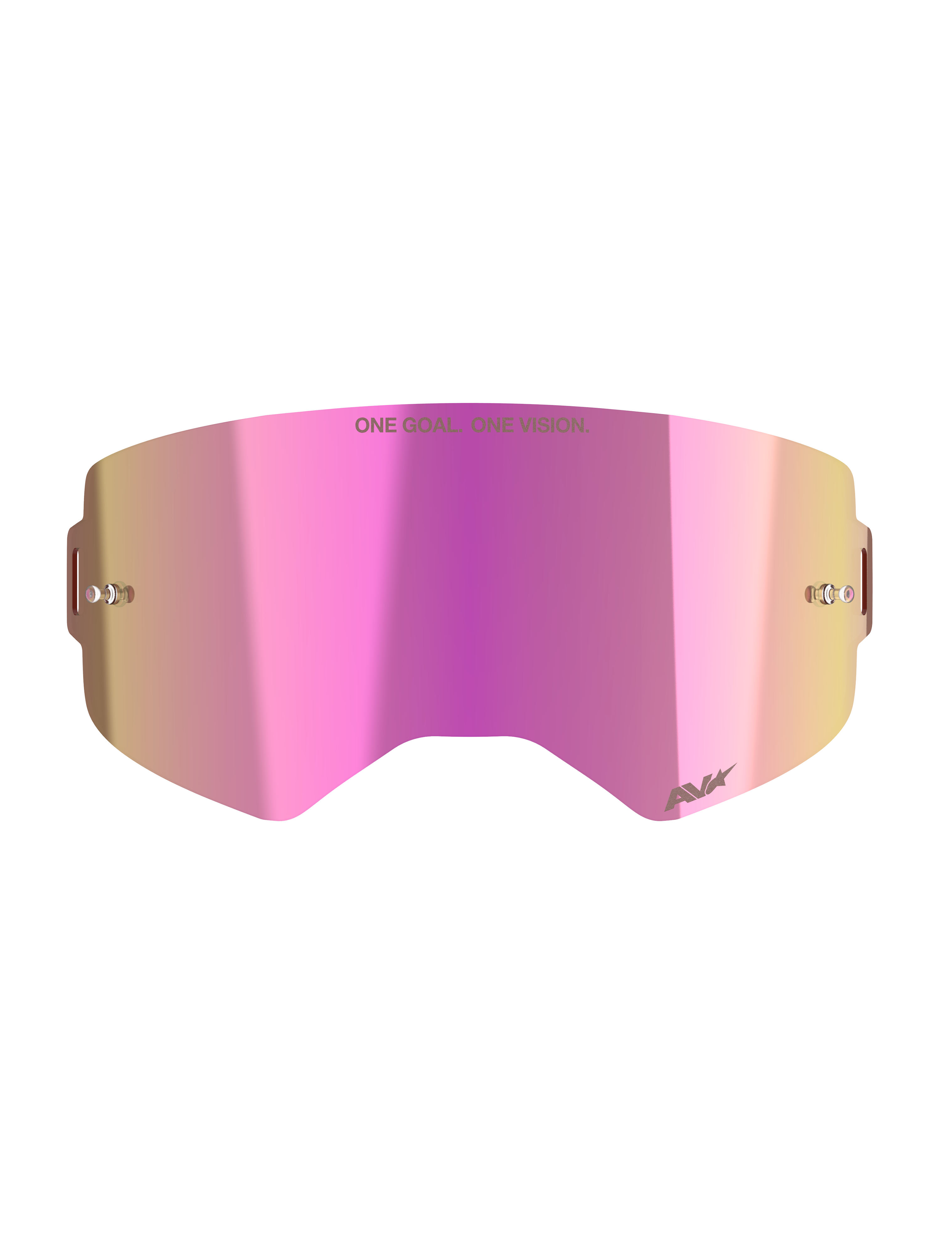 Alpinestars Supertech Mirror Pink Lens, Motocross Goggle Accessory, Mirror Pink with tear-off posts and anti-fog coating.