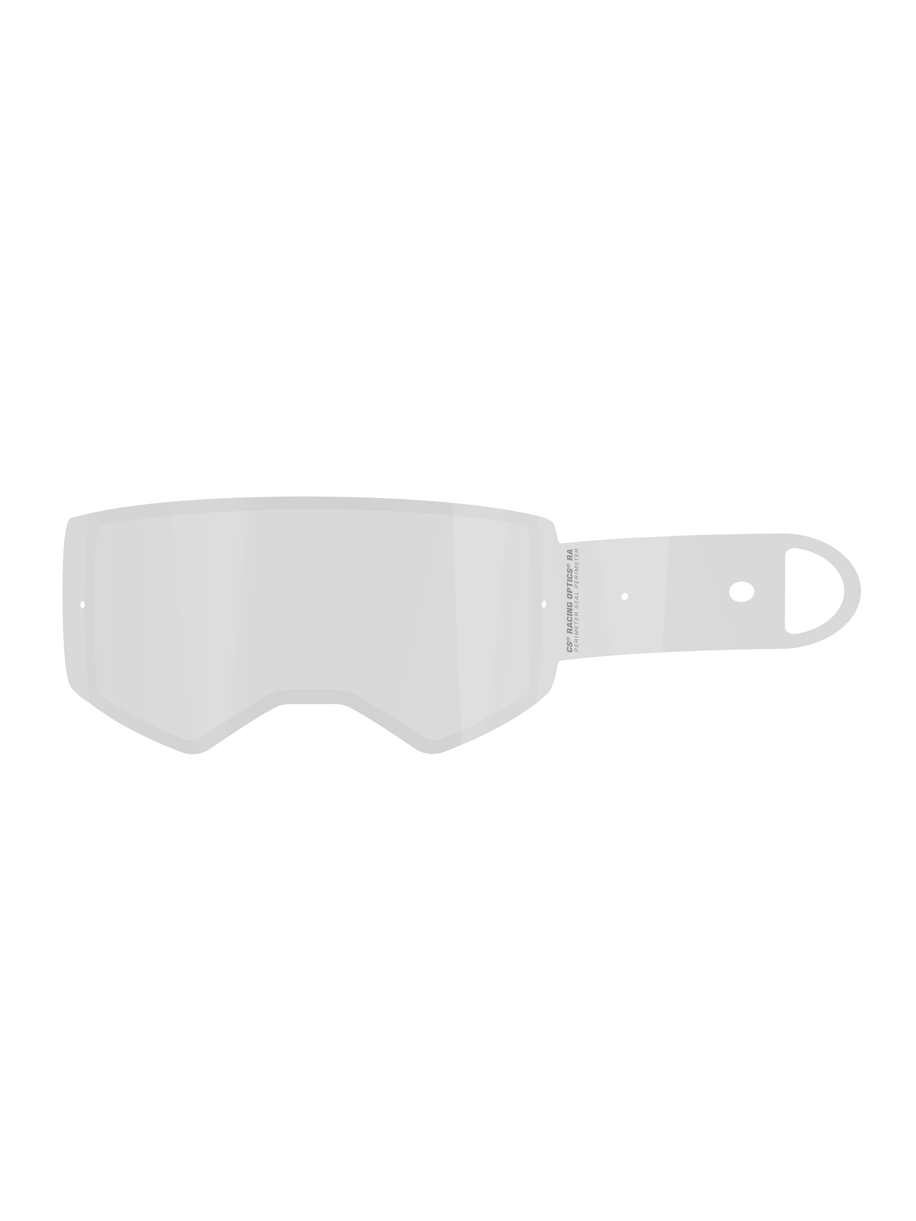 Alpinestars Supertech Racing Perimeter Seal Tear Off, Transparent Goggle Accessory, laminated clear film with integrated pull tab and mounting holes, designed for motocross and off-road racing performance