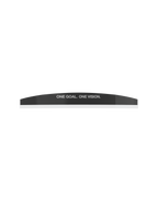 Alpinestars Supertech Roll Off Mud Strip, Motocross Goggle Accessory, black and transparent curved strip with white 'ONE GOAL. ONE VISION.' text, designed for off-road racing visibility