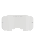 Alpinestars Vision 8-5-3 Lens, Clear replacement goggle lens, polycarbonate construction with integrated tear-off posts and seven-point locking system, featuring 'ONE GOAL. ONE VISION.' text, for motocross and off-road riding protection