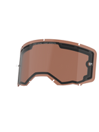 Alpinestars Vision 8-5-3 Dual Pane Lens, Replacement Goggle Lens, Copper Rose, vented dual-pane design with black seal, features 'ONE GOAL. ONE VISION.' branding and integrated tear-off posts, durable polycarbonate for off-road performance.