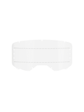 Alpinestars Vision 8-5-3 Roll Off Film, Clear, transparent polycarbonate replacement lens for motocross goggles, featuring dashed silicone glide lines and seven key-hole locking system, durable off-road racing accessory