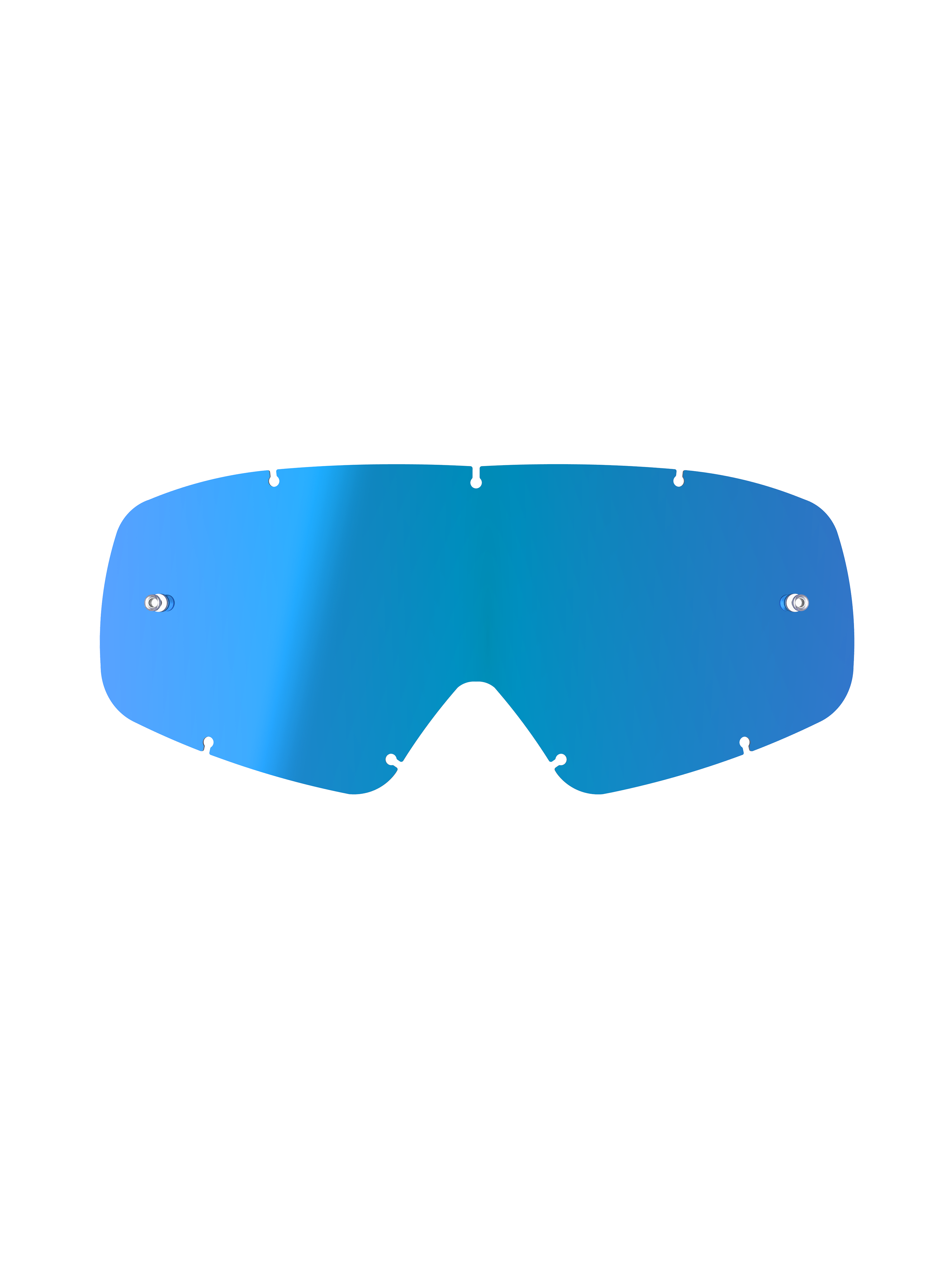 Alpinestars Vision Youth Mirror Lens, Mirror Blue Replacement Goggle Lens, Curved Polycarbonate design with seven-keyhole locking points and tear-off posts, Youth Motocross Accessory